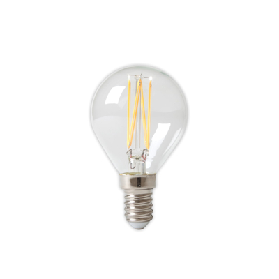 Afbeelding van LED volglas Filament Kogellamp 240V 3,5W 350lm E14 P45, Helder 2700K CRI80 Dimbaar Calex