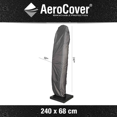 Afbeelding van Parasolhoes AeroCover Anthracite Zweefparasol (H240 x 68 cm)