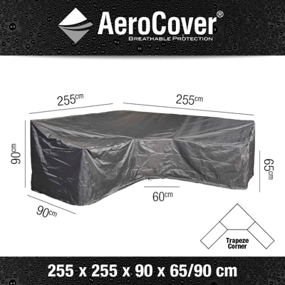 Afbeelding van Aerocover Loungesethoes L/Trapeze 255x255x90x65/90 Antraciet 90,00cm x 255,00cm