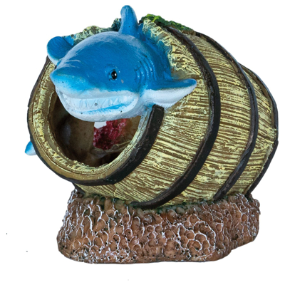 Afbeelding van Superfish Deco Barrel Shark Aquarium Ornament 10x12x12 cm