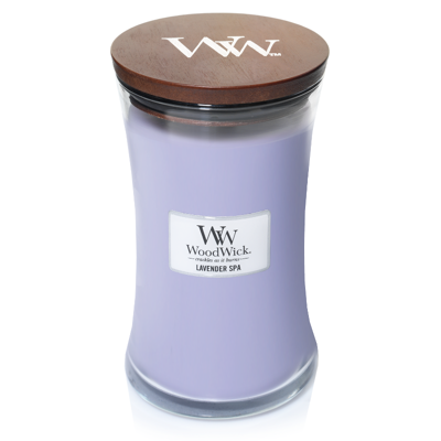 Abbildung von WoodWick Duftkerze Large Lavendel Spa 18 cm / ø 10