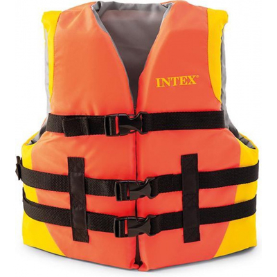 Afbeelding van Intex Kinderzwemvest Geschikt voor Kinderen van 23 41 kg Oranje/Geel Kunststof Banden Verstelbare Bandenlengte