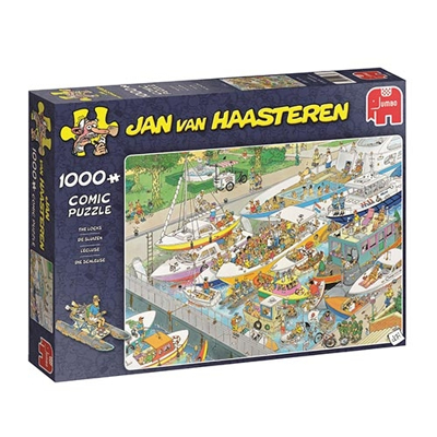Afbeelding van Puzzel Jan van Haasteren Sluizen 1000 stukjes Plenty Gifts Spellen
