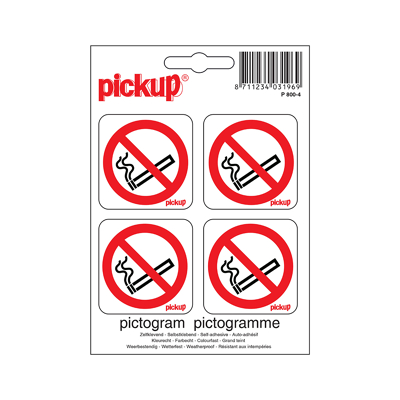 Afbeelding van Pictogram 10x10cm Verboden te roken Pickup