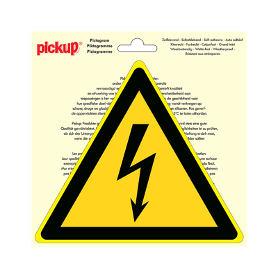 Afbeelding van Pictogram driehoek 20cm Gevaarlijke elektrische spanning Pickup