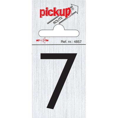 Afbeelding van Route alulook 60 x 44 mm Sticker zwarte cijfer 7 pick up Pickup