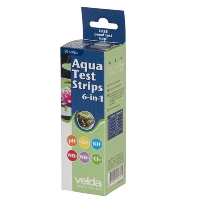 Afbeelding van Aqua Test Strips 6 in 1 vijveraccesoires Velda
