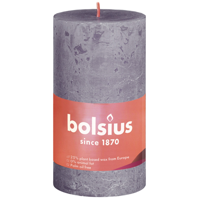 Afbeelding van Bolsius kaars rustiek Frosted Lavender 100/50 mm