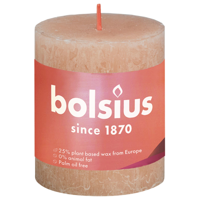 Afbeelding van Bolsius kaars rustiek Misty Pink 80/68 mm