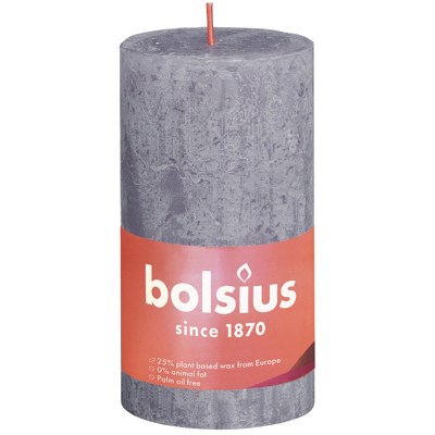 Afbeelding van Bolsius kaars rustiek Frosted Lavender 130/68 mm