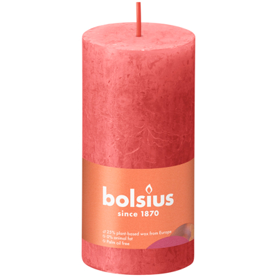Afbeelding van Bolsius kaars rustiek Blossom Pink 100/50 mm