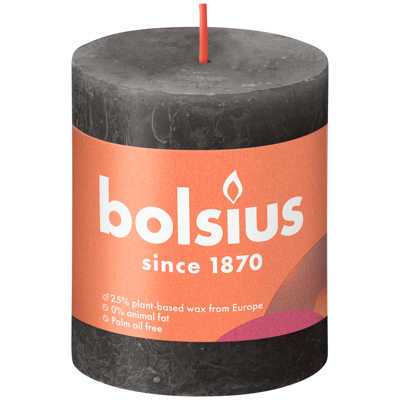 Afbeelding van Bolsius kaars rustiek Stormy Grey 80/68 mm