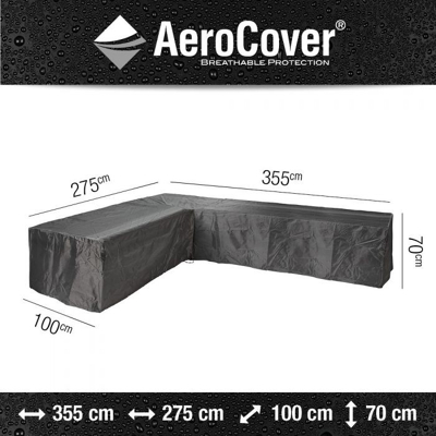 Afbeelding van Aerocover Loungesethoes L 355x275x100xH70 cm Grijs 70,00cm x 355,00cm 275,00cm