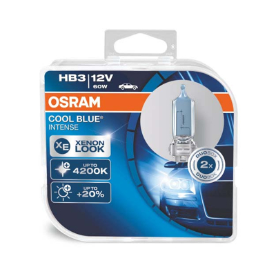 Afbeelding van Osram HB3 Halogeenlamp 12V 60W Cool Blue Intense P20d 2 stuks