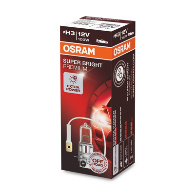 Afbeelding van Osram H3 Halogeenlamp 12V 100W Super Bright Premium PK22s