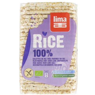 Afbeelding van Lima Rijstwafel Dun met zeer laag Zoutgehalte 130 gram