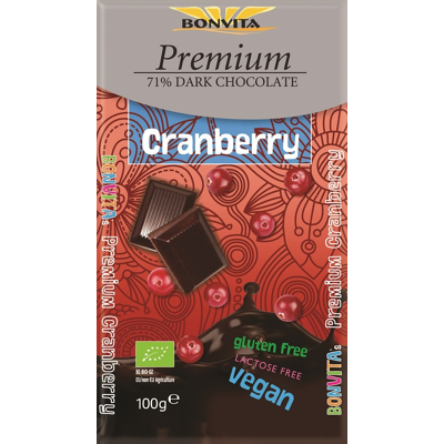 Afbeelding van BonVita Premium Dark Chocolate Cranberry