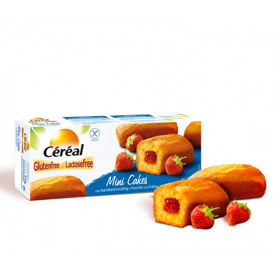 Afbeelding van Cereal Mini Cakes Met Aardbeienvulling 210 gram