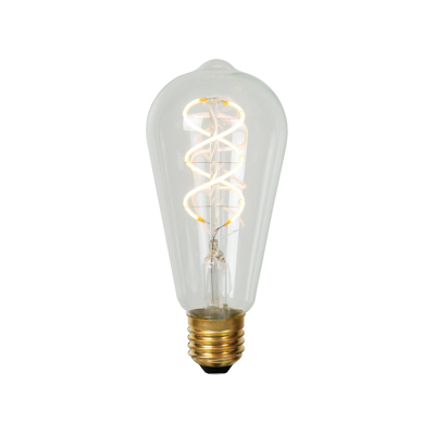 Afbeelding van ST64 Filament lamp Ø 6,4 cm LED Dimb. E27 1x4,9W 2700K Transparant