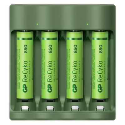 Afbeelding van GP ReCyko USB Batterijlader B421 inclusief 4x AAA 850 mAh Batterij