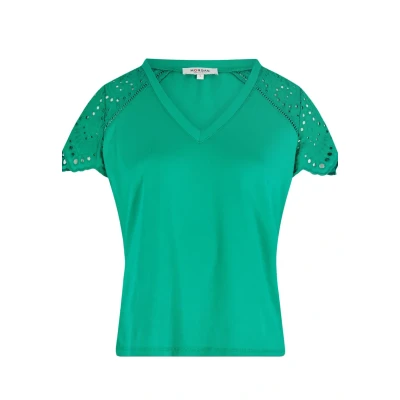 Afbeelding van Morgan Shortsleeved Tshirt print, Dames, Maat: Medium, Vert émeraude