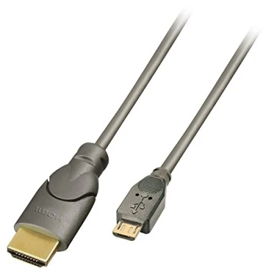 Afbeelding van LINDY 41567 HDMI kabel Aansluitkabel USB micro B stekker, A stekker 2.00 m Grijs