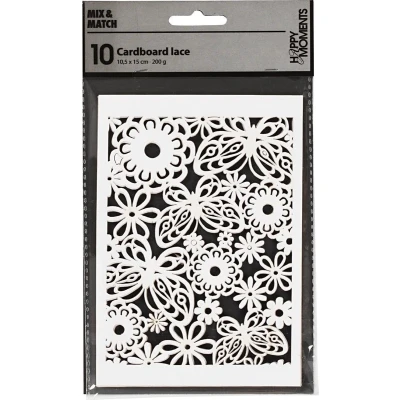Afbeelding van Creotime patroonkarton 10,5 x 14,8 cm 10 stuks wit