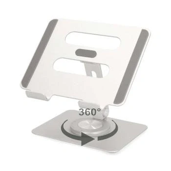 Afbeelding van Tablet Standaard Draai en Kantelbaar Zilver