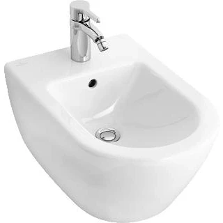 Afbeelding van Villeroy &amp; Boch Subway 2.0 wandbidet wit (37x56,5 cm) 1 kraangat, met