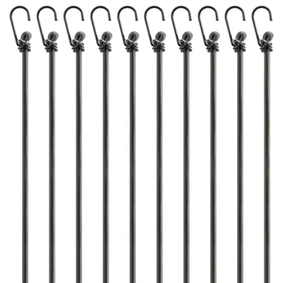 Afbeelding van PRETEX 12 x expanders, rubberen spanners met haken, se spankabels voor fiets, bagagedrager, bagagespanners, bungee koord spanriem de fiets in 4 lengtes, legergroen