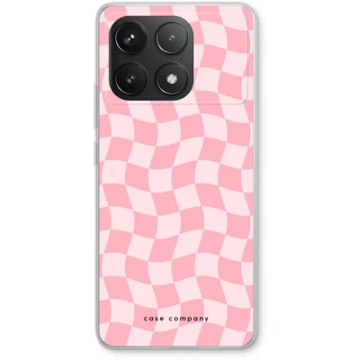 Afbeelding van Case Company® hoesje geschikt voor Xiaomi Redmi K70 Grid Roos Soft Cover Telefoonhoesje Bescherming aan alle Kanten en Schermrand