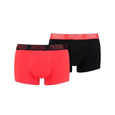Afbeelding van Puma Basic 2 PACK Onderbroeken, Heren, Maat: Large, Red/black