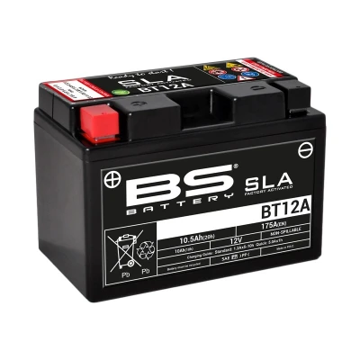Afbeelding van Bs Battery Bt12a Agm accu Zwart