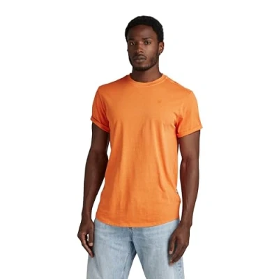 Afbeelding van G Star LASH Tshirt basic, Heren, Maat: XS, Orange gd