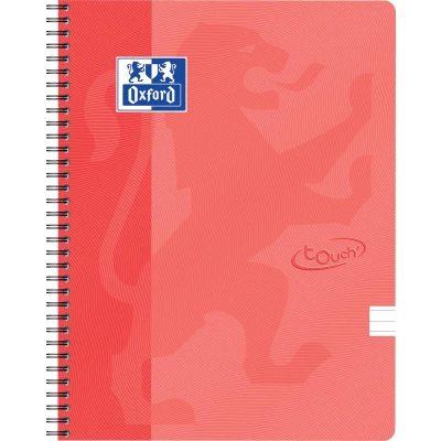 Afbeelding van Oxford School Touch spiraalblok, ft A4, 140 bladzijden, gelijnd, oranje spiraalschrift