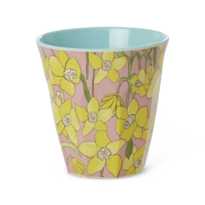 Afbeelding van Rice Melamine Beker Daffodils Medium