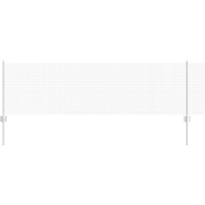 Afbeelding van vidaXL Gelaste Draadomheining met 22 U Palen Zilver 0.6x50 m Staal