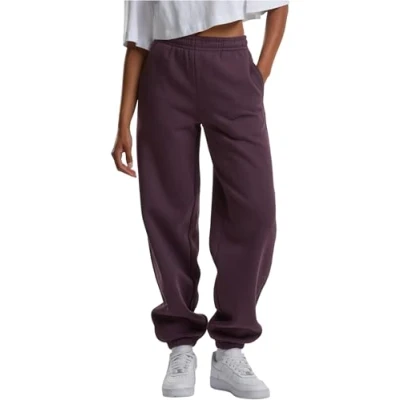 Afbeelding van Urban Classics Fluffy joggingbroek voor dames, losse pasvorm, maten XS 5XL, plumpurple, XL