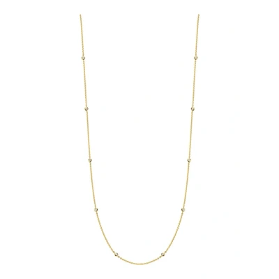 Afbeelding van TI SENTO Dames Ketting 925 zilver Zirkonia met geel verguld Maat 42 3978ZY