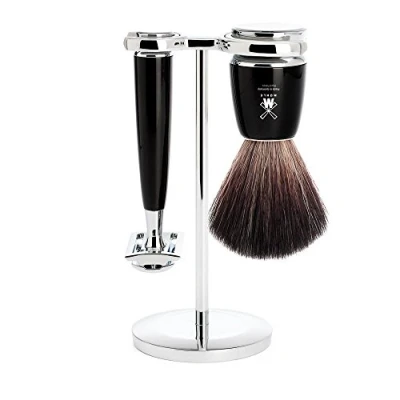 Afbeelding van Muhle Scheerset RYTMO 3 DELIG ZWART