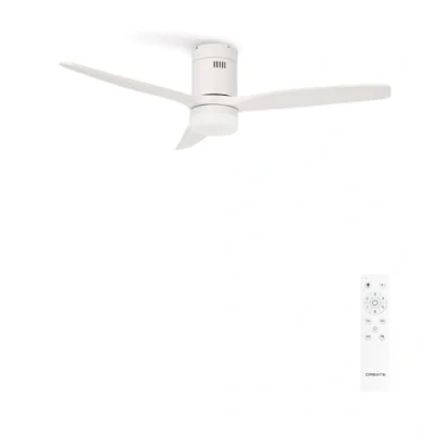Afbeelding van CREATE/WINDCALM DC/Plafondventilator met licht DC motor wit/Stil, dimbaar licht, timer