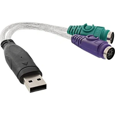 Afbeelding van InLine® USB &gt;PS/2 converter, USM AM naar 2x PS/2 Female