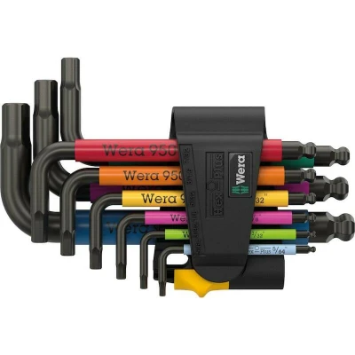 Afbeelding van Wera 950/9 Hex Plus Multicolour Imperial 3 Inbus Haakse schroevendraaierset 9 delig