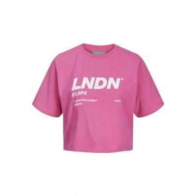 Afbeelding van JJXX Brook Relaxed Tshirt print, Dames, Maat: XS, Carmine rose