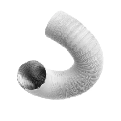 Afbeelding van Ø 100mm Flexibele Luchtkanaal voor Afzuigkap, Airconditioner, Wasdroger 1.5m Semi stijve Uitlaatslang Ventilatiekanalen Aluminium Wit