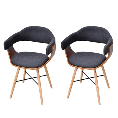 Afbeelding van Eetkamerstoelen Gebogen Hout