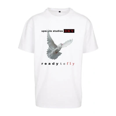 Afbeelding van Upscale by Mister Tee Unisex Ready TO FLY Tshirt print, Maat: 4XL, White