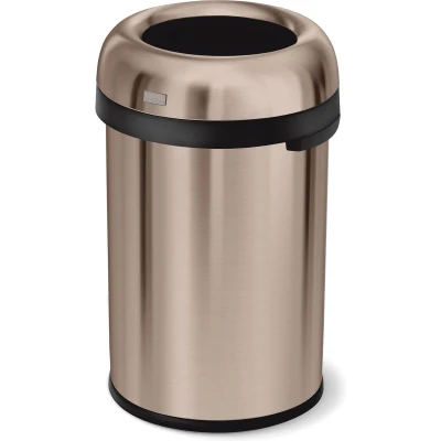 Afbeelding van Prullenbak simplehuman Bullet Open Top Can Rose Gold 115L