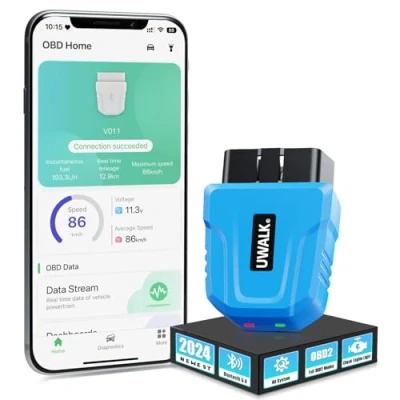 Afbeelding van OBD2 Autodiagnoseapparaat, Bluetooth OBD: 5.4, auto diagnose, OBDII scanner voor auto&#039;s, compatibel met iOS Android Windows multimarken