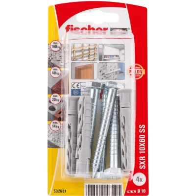 Afbeelding van Fischer SXR 10 x 60 SS K NV Constructie plug mm 532681 1 set(s)